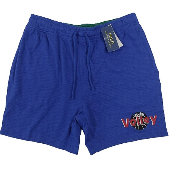 NEW Polo Ralph Lauren Waffle Volley Logo Shorts! Blue Airtex - Picture 3 of 4